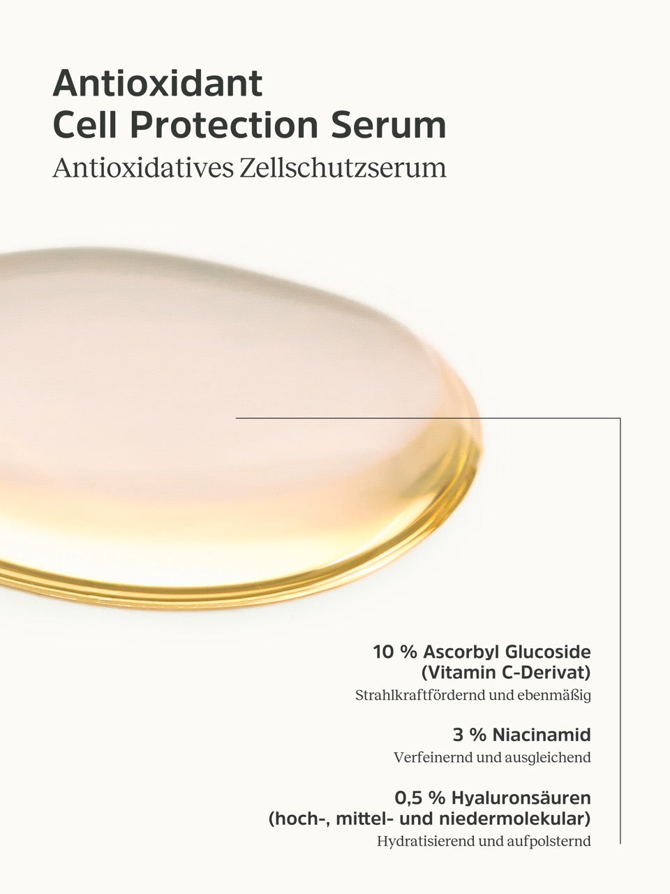 Konsistenz und Informationen zum Antioxidant Cell Protection Serum