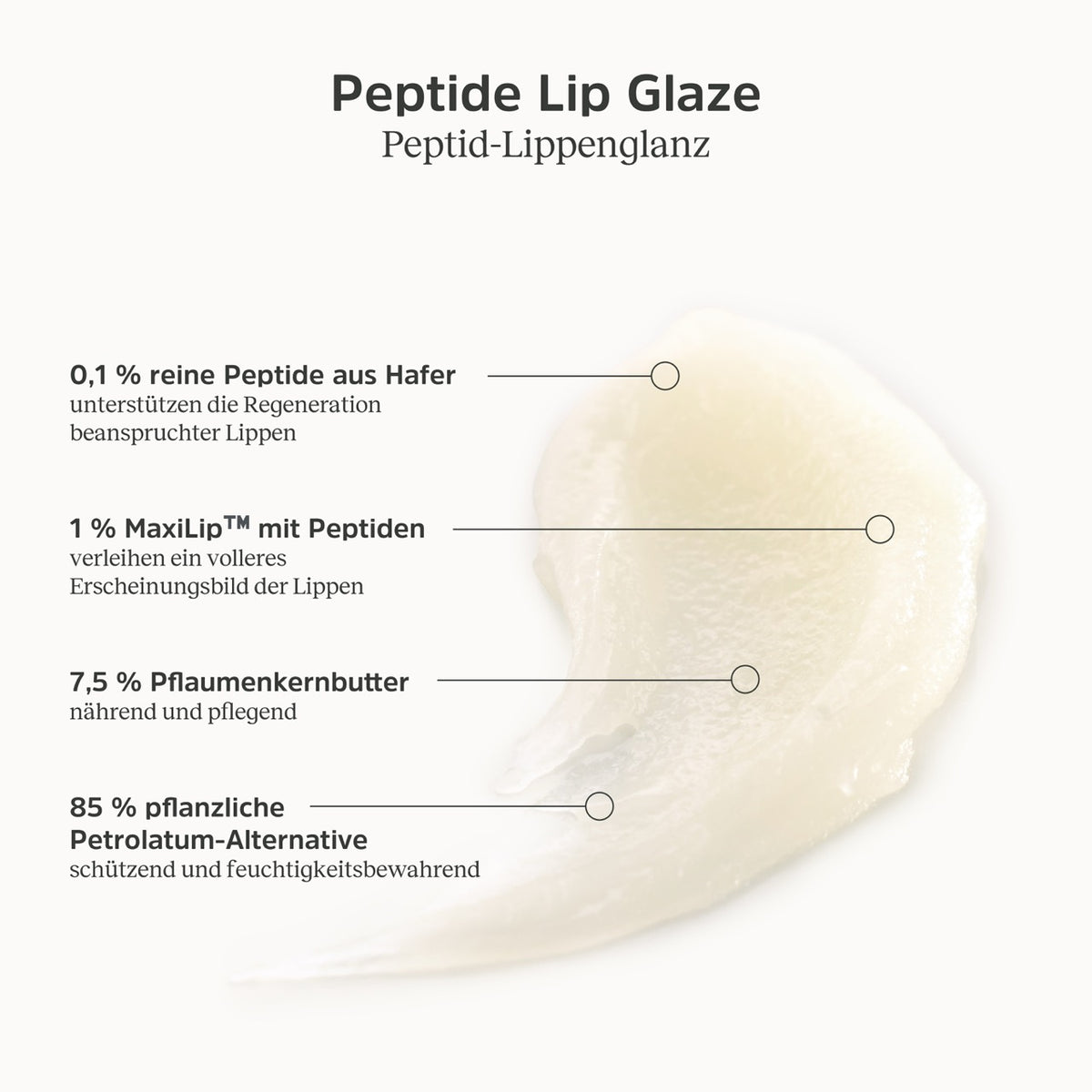 Konsistenz und Informationen zum Peptide Lip Glaze