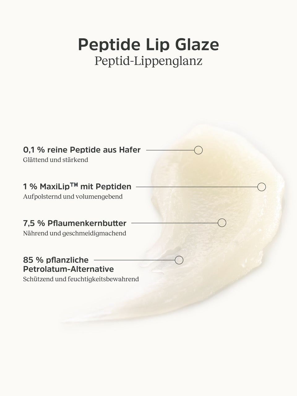 Konsistenz und Informationen zum Peptide Lip Glaze