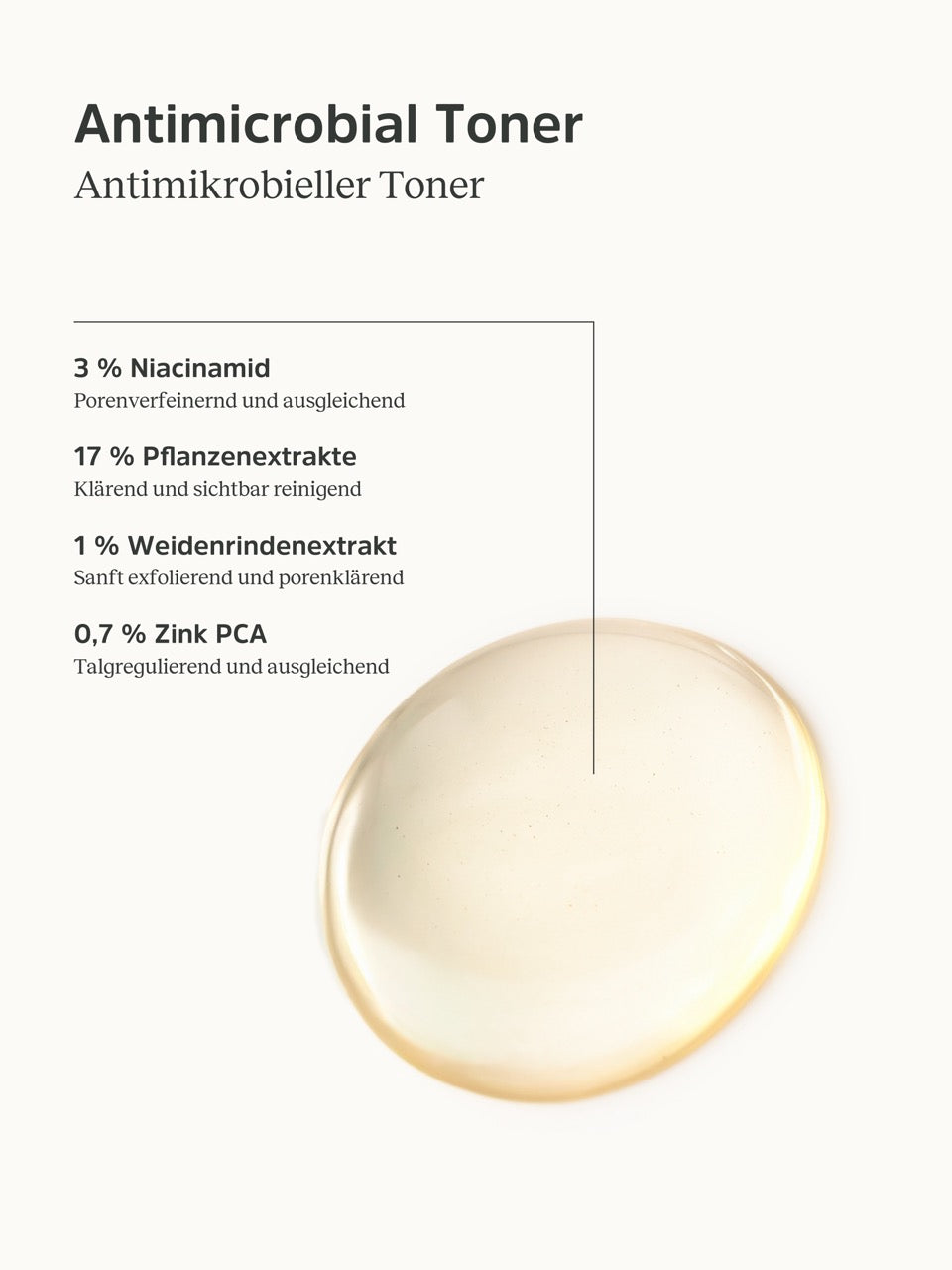 Konsistenz & Inhaltsstoffe Beschreibung vom Antimikrobiellen Toner von nkm
