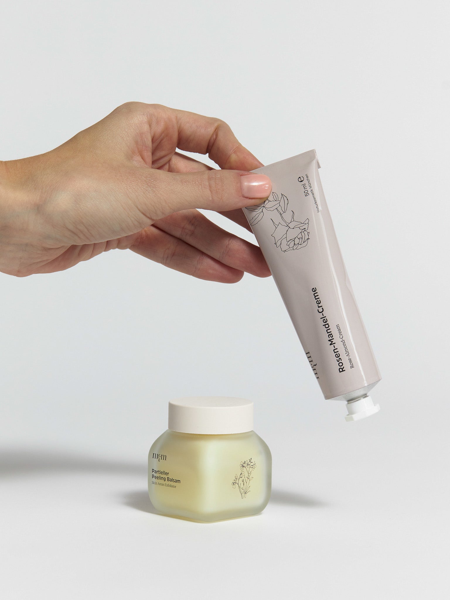 Partieller Peeling Balsam und Rosen-Mandel-Creme