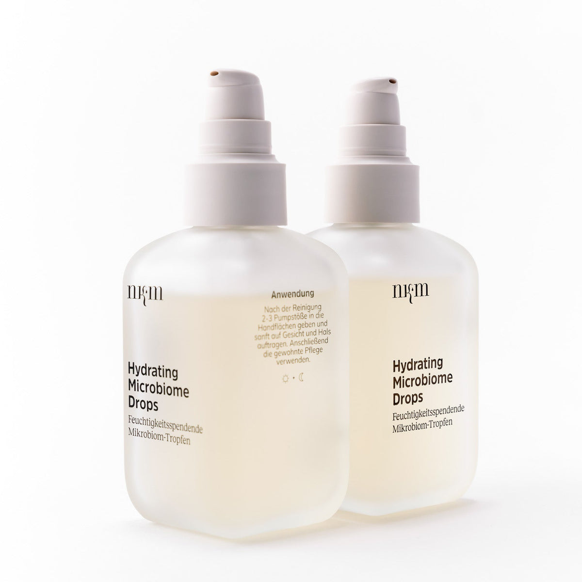 Zwei Hydrating Microbiome Drops nebeneinander