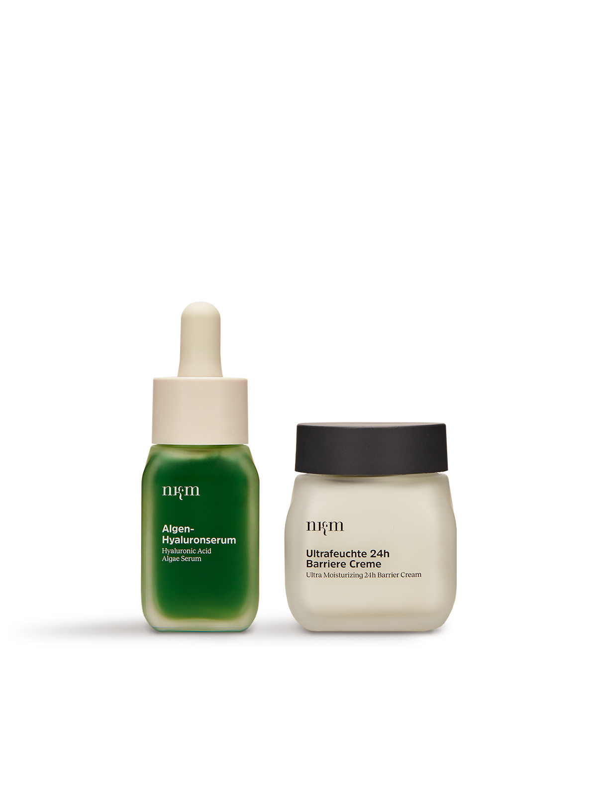 Algen-Hyaluronserum und Ultrafeuchte 24h Barriere Creme