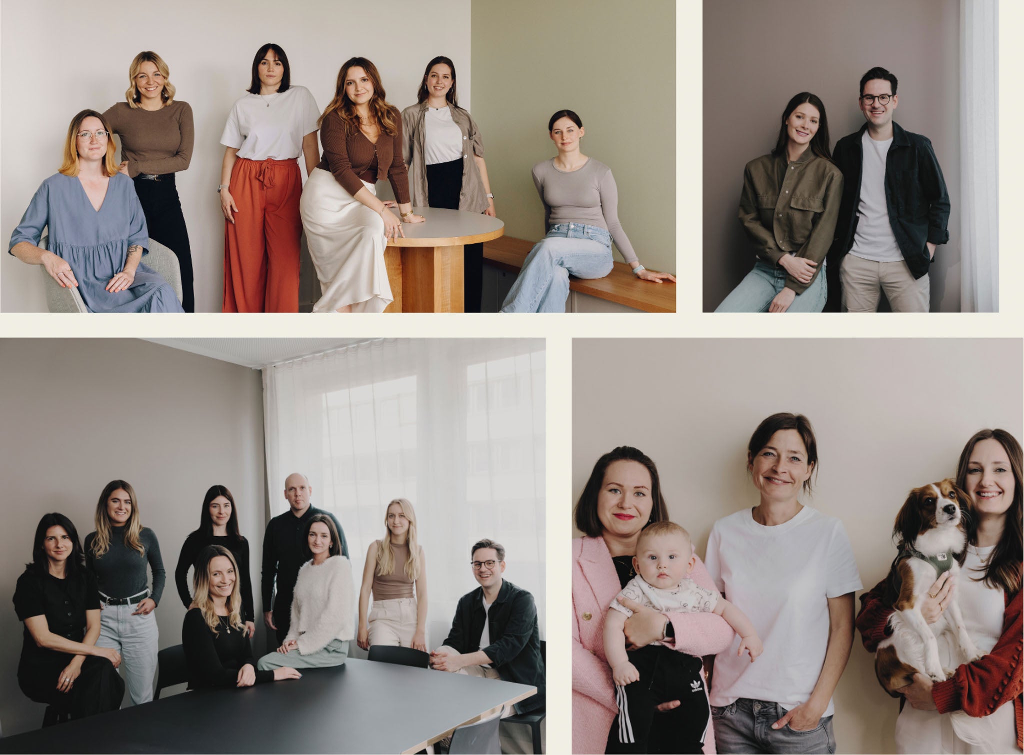 Collage aus Fotos des nkm Teams