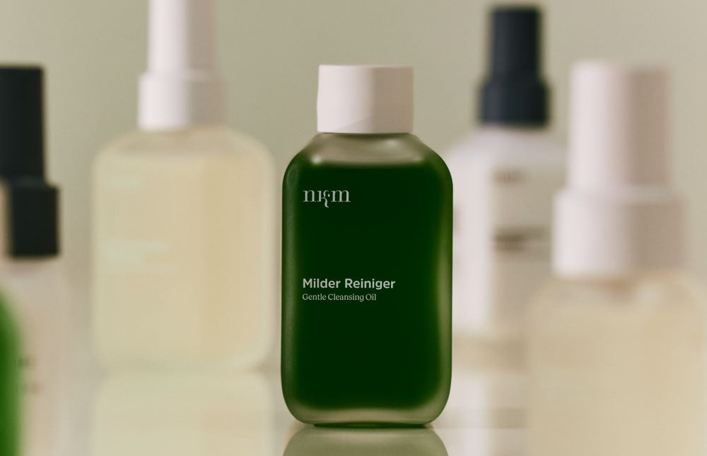 Alle nkm Reiniger, mit dem Milden Reiniger im Vordergrund.