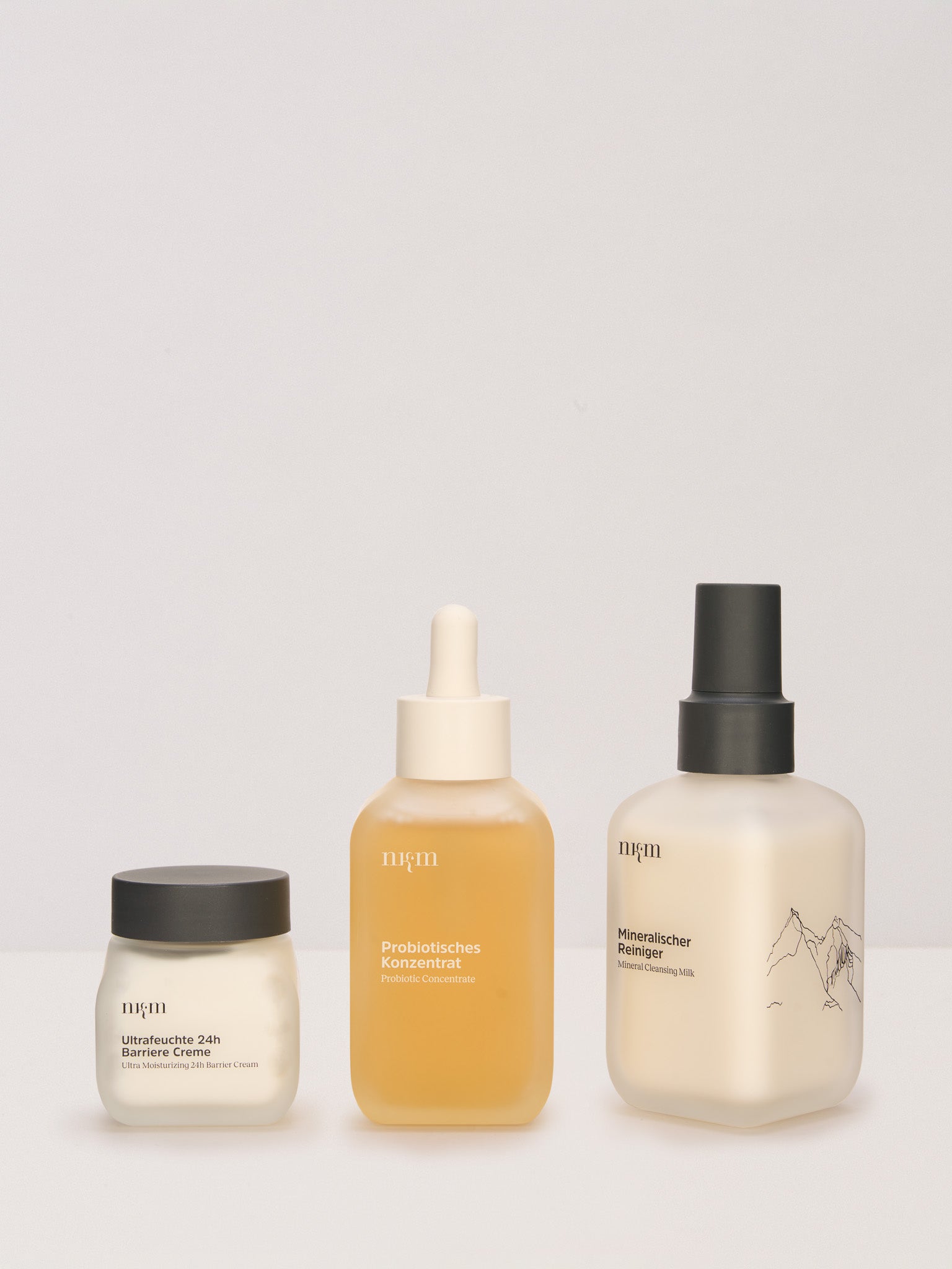 Ultrafeuchte 24h Barriere Creme, Probiotisches Konzentrat und Algen-Hyaluronserum