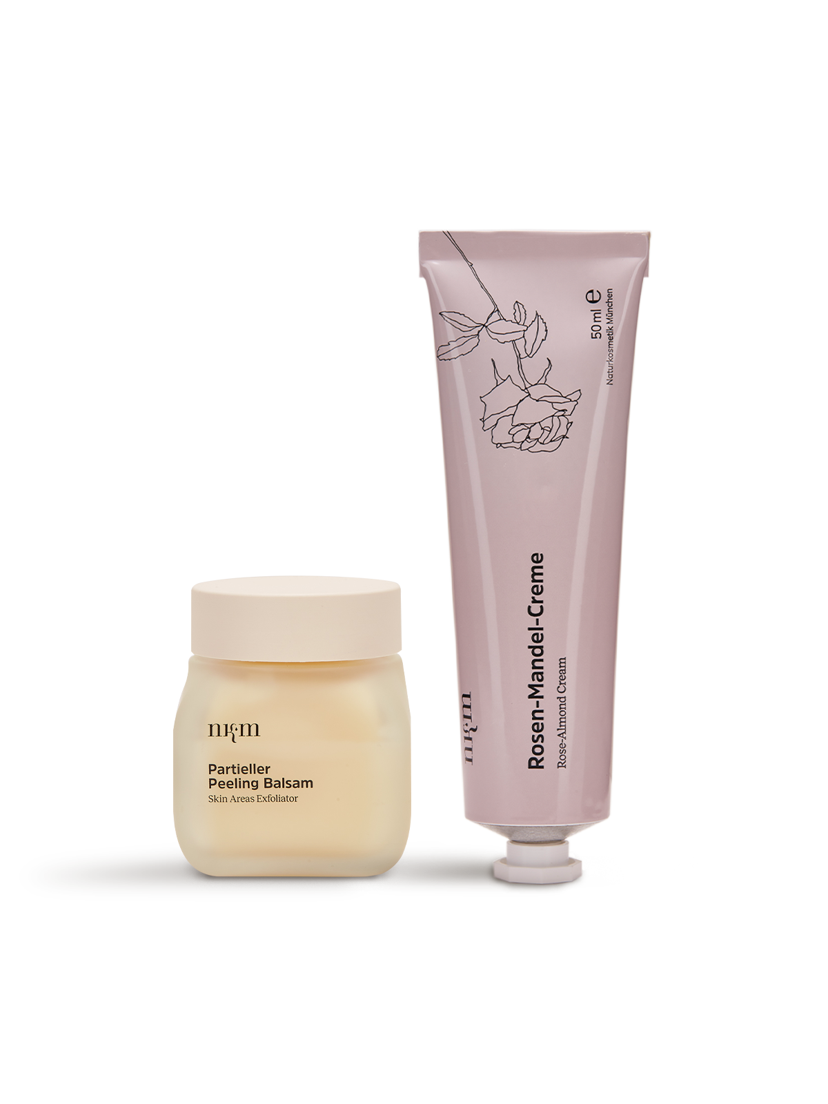 Partieller Peeling Balsam und Rosen-Mandel-Creme von nkm