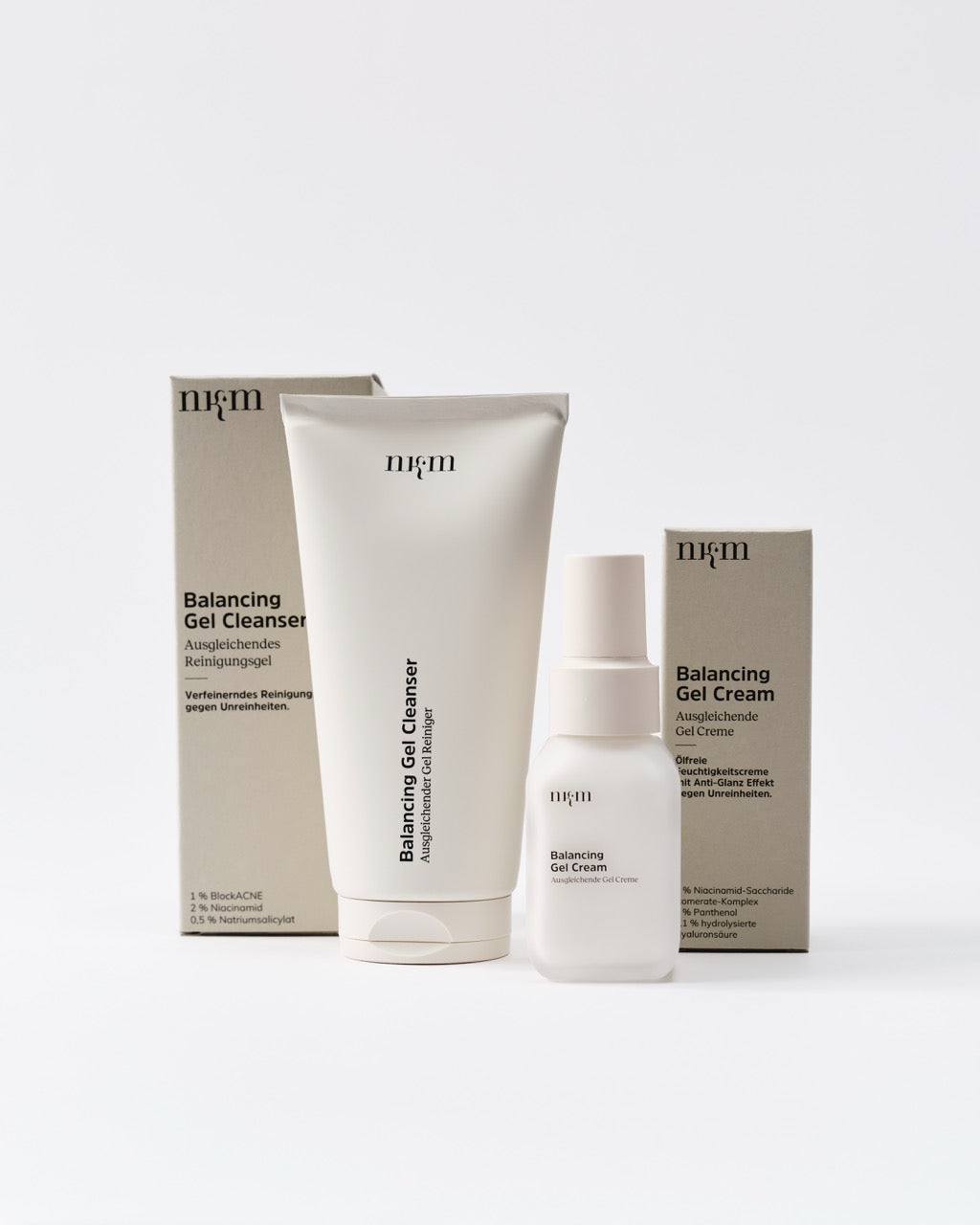 Balancing Gel Cleanser und Balancing Gel Cream von nkm