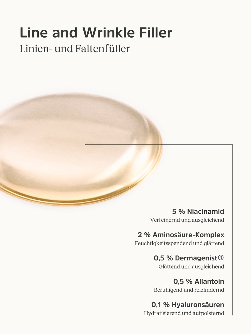 Konsistenz und Informationen zum Line and Wrinkle Filler