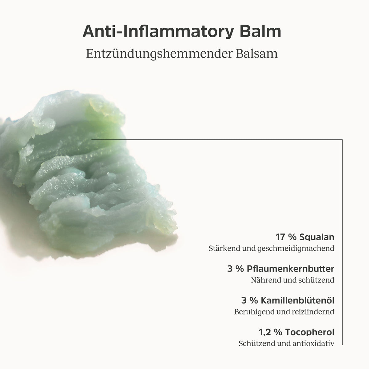 Konsistenz und Informationen zum Anti-Inflammatory Balm