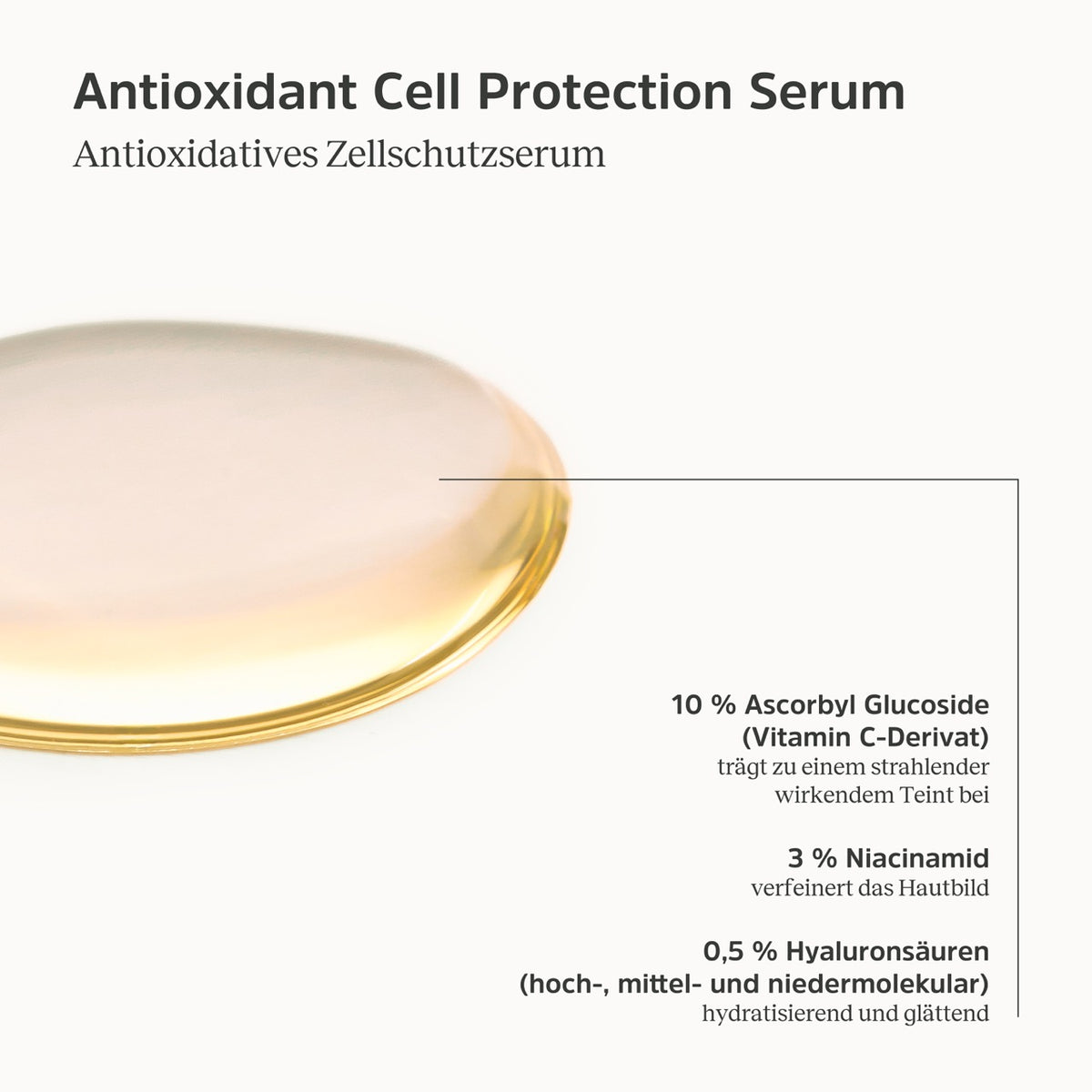 Konsistenz und Informationen zum Antioxidant Cell Protection Serum
