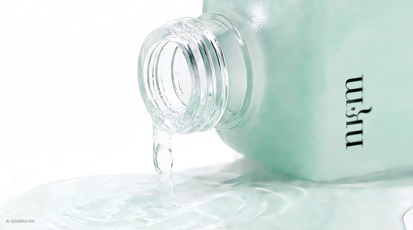 Produkt läuft aus dem Pore Refining Toner heraus